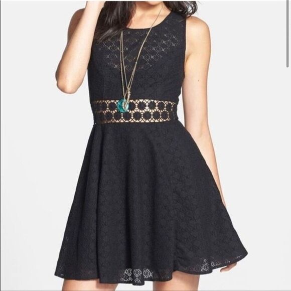 Free People dress black lace cocktail dress 2 s xs sexy mini dress daisy defect - Picture 13 of 14